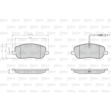 VALEO 872261 Klocki hamulcowe Przód dla