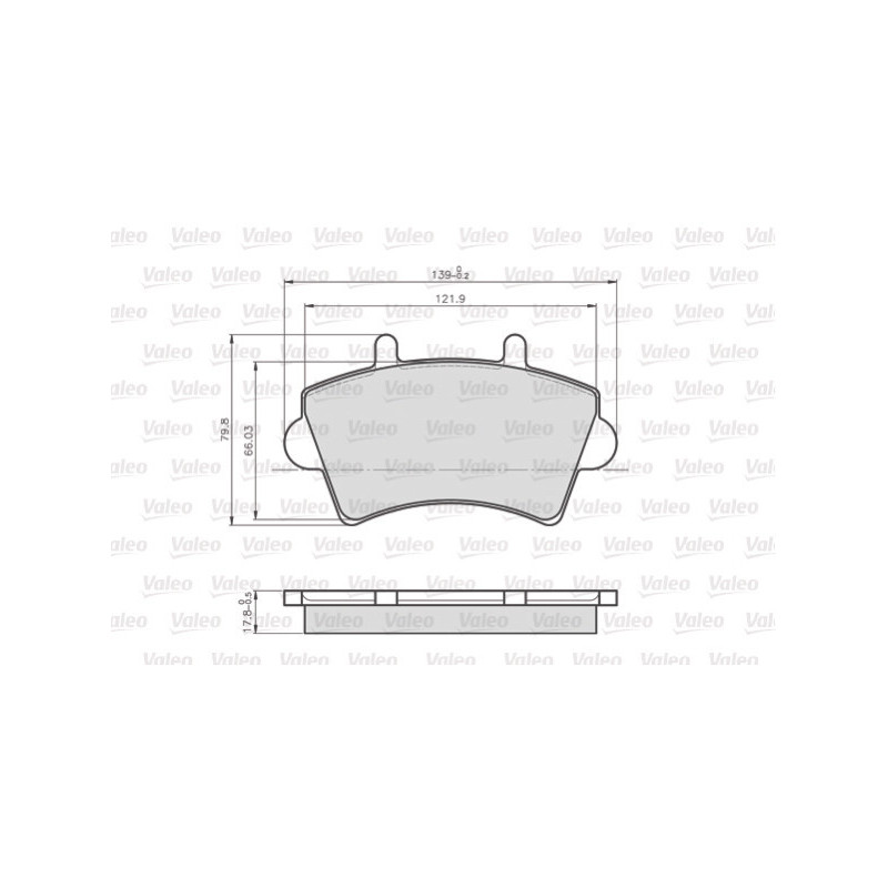 VALEO 872613 Brzdové destičky Přední pro