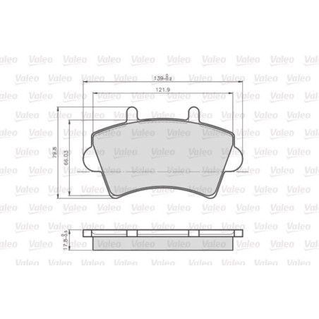 VALEO 872613 Brzdové destičky Přední pro