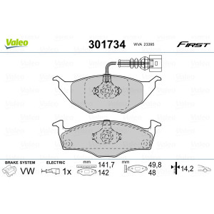 VALEO 301734 Pastiglie freno Anteriore per