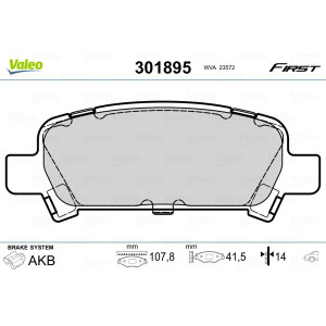 VALEO 301895 Pastiglie freno Posteriore per