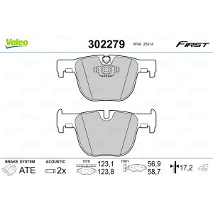 VALEO 302279 Plaquettes de frein Arrière pour