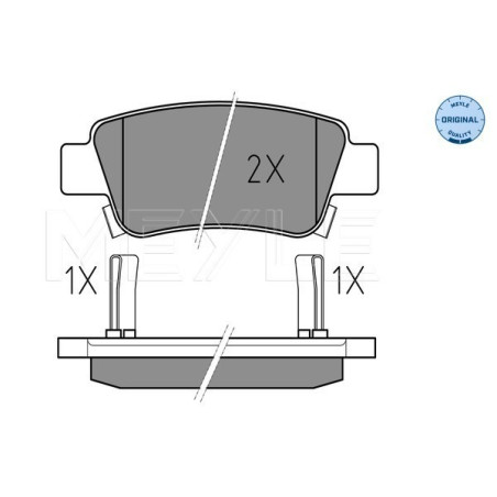 MEYLE 025 246 3516/W Bremsbeläge Hinten für Honda CR-V