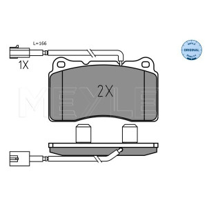 MEYLE 025 237 5716 Brzdové platničky predné pre Alfa Giulietta