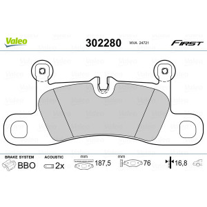 VALEO 302280 Pastiglie freno Posteriore per