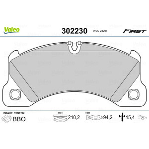 VALEO 302230 Pastillas de freno Delantero para