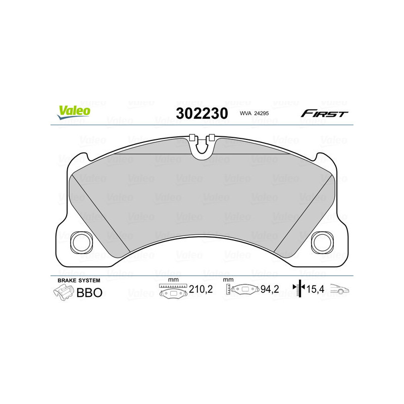 VALEO 302230 Pastiglie freno Anteriore per