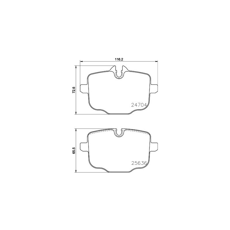 HELLA 8DB 355 024-921 Brzdové destičky Zadní pro