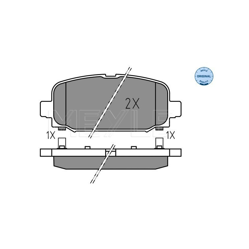MEYLE 025 228 4418 Brzdové destičky zadní pro Jeep Compass