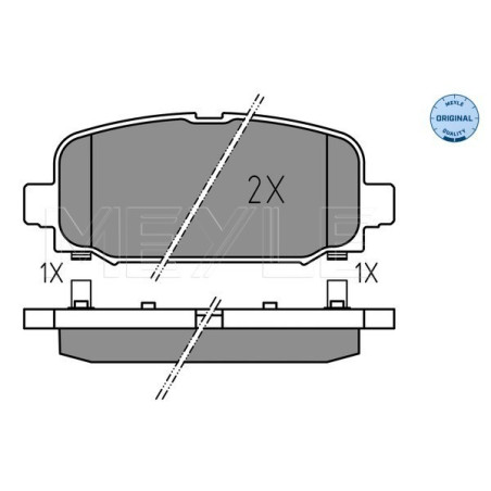 MEYLE 025 228 4418 Brzdové destičky zadní pro Jeep Compass