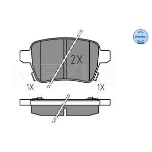 MEYLE 025 259 7317 Pastiglie freno posteriore per Corsa Adam Tipo 500L Corsavan