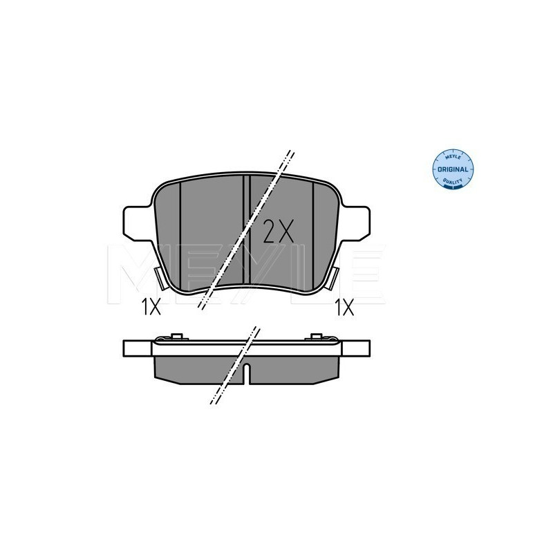 MEYLE 025 259 7317 Plaquettes de frein arrière pour Corsa Adam Tipo 500L Corsavan