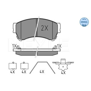 MEYLE 025 245 8217/W Brzdové platničky predné pre Mazda 6