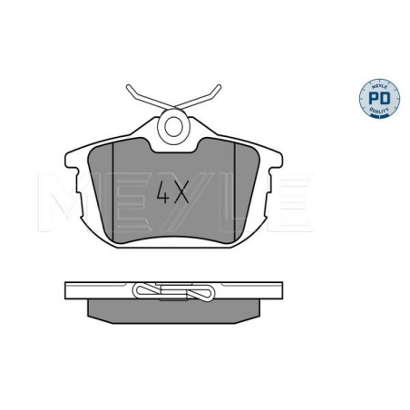 MEYLE 025 218 6115/PD Brzdové platničky zadné pre Carisma S40 V40 Colt CZC Space Star Forfour