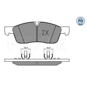 MEYLE 025 251 9219/PD Brzdové platničky predné pre Mercedes M GLE GL GLS