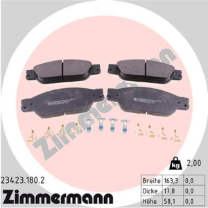 ZIMMERMANN 23423.180.2 Klocki hamulcowe Przód dla