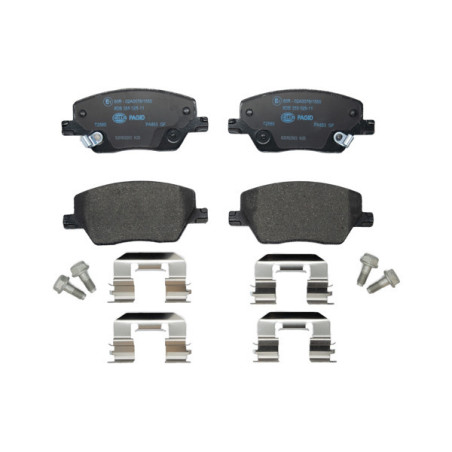 HELLA 8DB 355 025-111 Brzdové platničky Predné pre