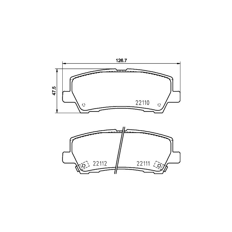 HELLA 8DB 355 036-441 Klocki hamulcowe Tył dla