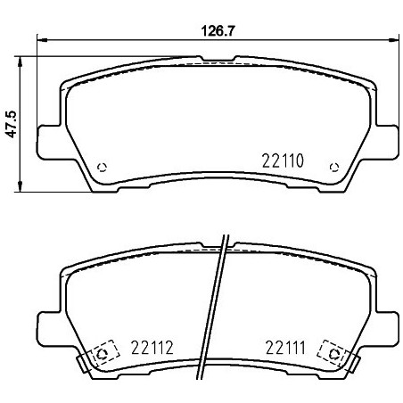 HELLA 8DB 355 036-441 Klocki hamulcowe Tył dla