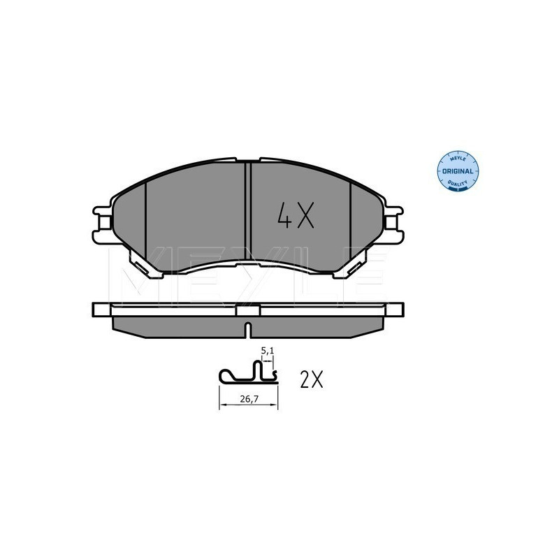 MEYLE 025 259 7916 Klocki hamulcowe przód dla Suzuki SX4 Vitara
