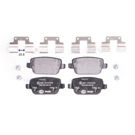 HELLA 8DB 355 025-351 Bremsbeläge Hinten für