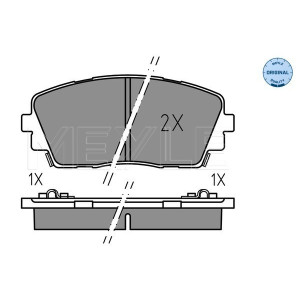 MEYLE 025 253 6516 Pastillas de freno delantero para Kia Picanto