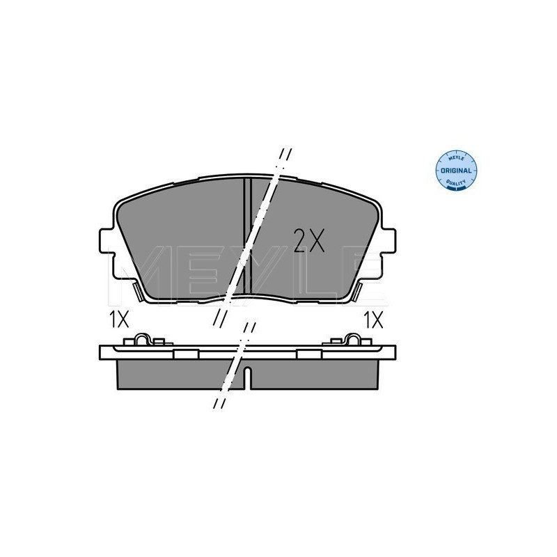 MEYLE 025 253 6516 Brake Pads Set Front for Kia Picanto