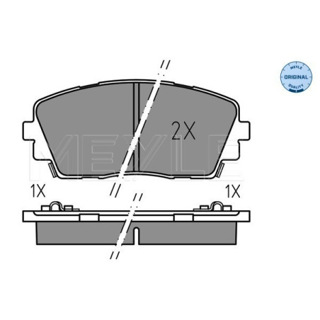 MEYLE 025 253 6516 Brake Pads Set Front for Kia Picanto