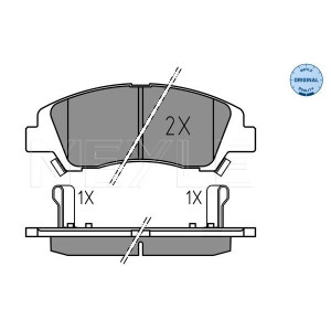 MEYLE 025 259 7617 Brzdové platničky predné pre Hyundai i10