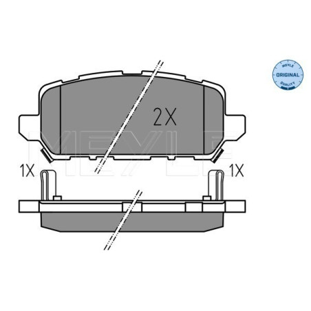 MEYLE 025 259 4717 Brzdové destičky zadní pro Honda HR-V