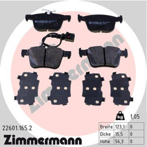 ZIMMERMANN 22601.165.2 Pastillas de freno