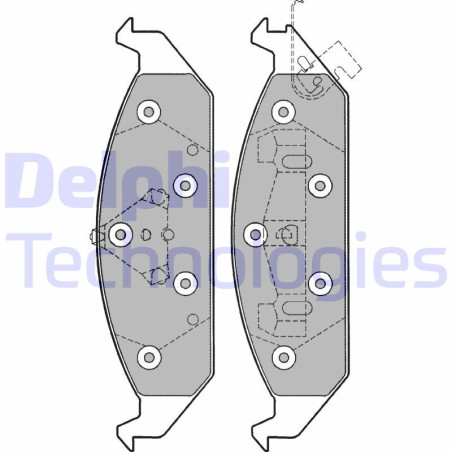 DELPHI LP1161 Brzdové platničky Predné pre