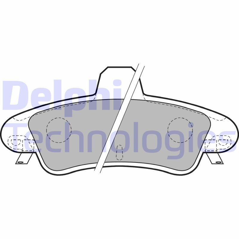 DELPHI LP1725 Brzdové platničky Zadné pre