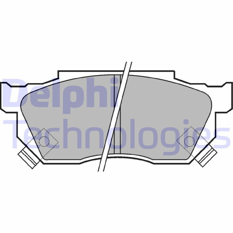 DELPHI LP445 Brzdové platničky Predné pre