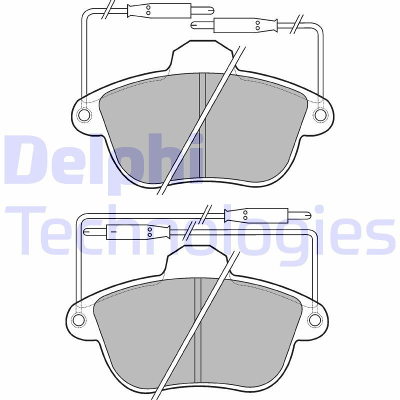 DELPHI LP741 Brzdové platničky Predné pre