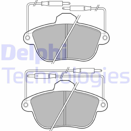 DELPHI LP741 Brzdové platničky Predné pre