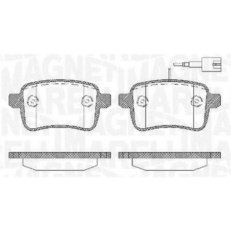 MAGNETI MARELLI 363916060129 Brake Pads Set Rear for