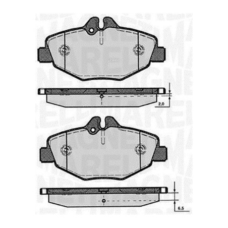 MAGNETI MARELLI 363916060318 Brzdové destičky Přední pro