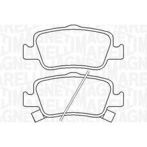 MAGNETI MARELLI 363916060666 Pastillas de freno Trasero para