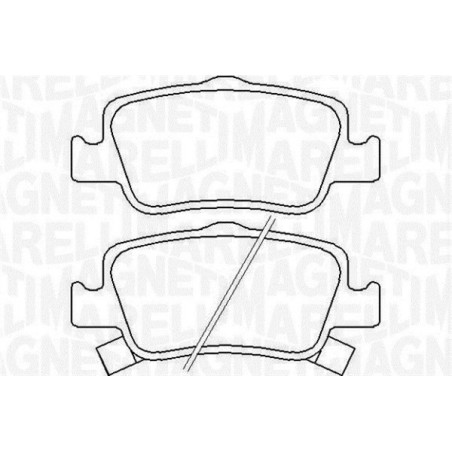 MAGNETI MARELLI 363916060666 Brzdové destičky Zadní pro