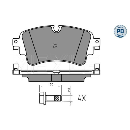 MEYLE 025 223 0817/PD Klocki hamulcowe tył dla A5 A4 A6 Q7 Q5 A7 Touareg A8