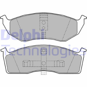 DELPHI LP1164 Brzdové platničky Predné pre
