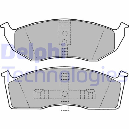 DELPHI LP1164 Brzdové platničky Predné pre