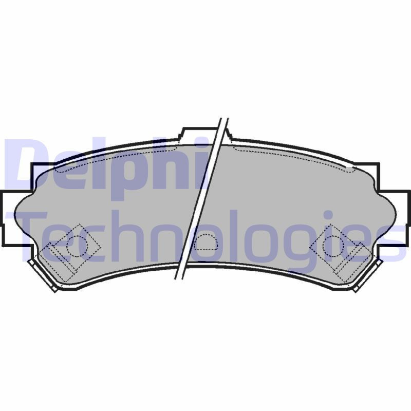 DELPHI LP1012 Plaquettes de frein Arrière pour