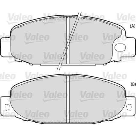 VALEO 598588 Brzdové platničky Predné pre