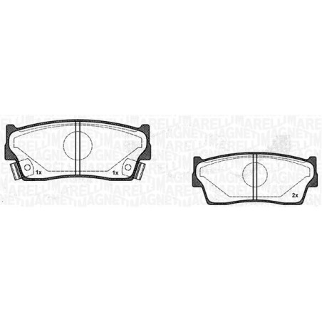 MAGNETI MARELLI 363916060799 Pastillas de freno Delantero para