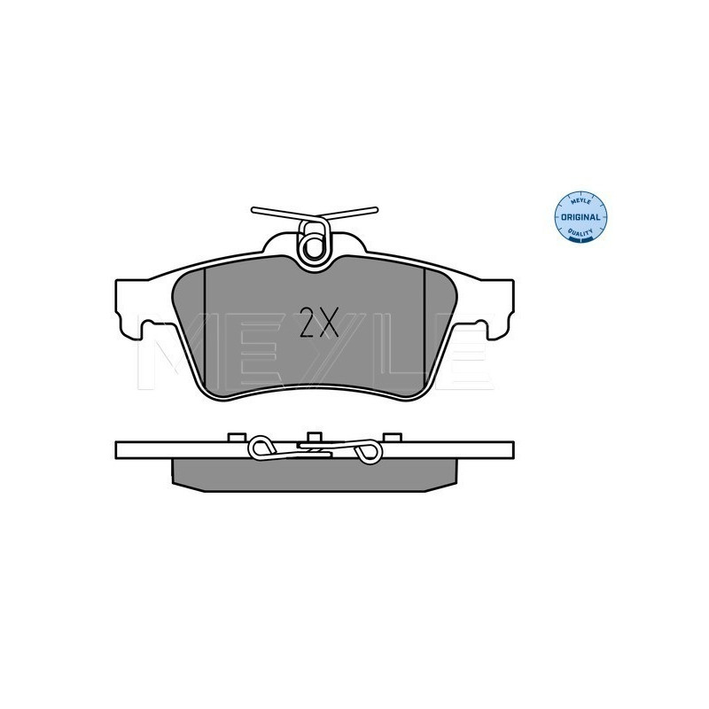 MEYLE 025 252 1817 Brake Pads Set Rear for Peugeot 508