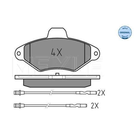 MEYLE 025 216 3117/W Brzdové platničky predné pre Citroen Xantia