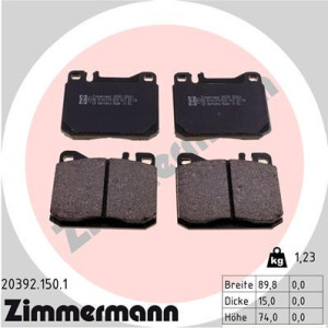 ZIMMERMANN 20392.150.1 Brzdové platničky Predné pre