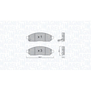 MAGNETI MARELLI 363916060982 Klocki hamulcowe